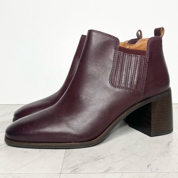 New! Lucky Brand Debruh Raisin Leather Bootie 11M - Picture 1 of 15